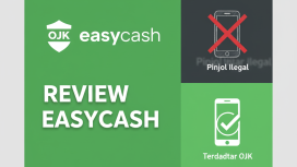 Gambar: Perbandingan Easycash yang Terdaftar OJK dengan pinjaman online ilegal.