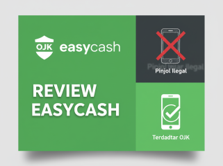 Gambar: Perbandingan Easycash yang Terdaftar OJK dengan pinjaman online ilegal.