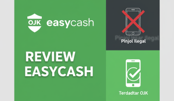 Gambar: Perbandingan Easycash yang Terdaftar OJK dengan pinjaman online ilegal.